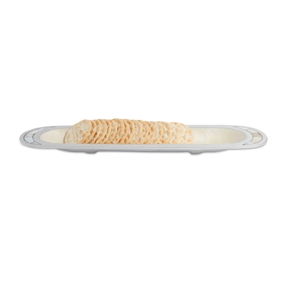 Julia Knight Classic 16" Hors D'oeuvres Tray in Snow - Picture 1 of 8